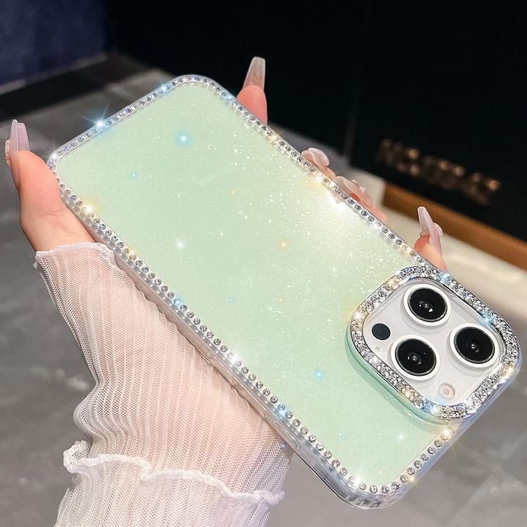 Rhinestone Glitter TPU 4-corners Anti-fall Phone Case, For iPhone 16, For iPhone 15 Pro Max, For iPhone 15 Pro, For iPhone 15