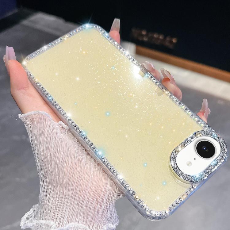 Rhinestone Glitter TPU 4-corners Anti-fall Phone Case