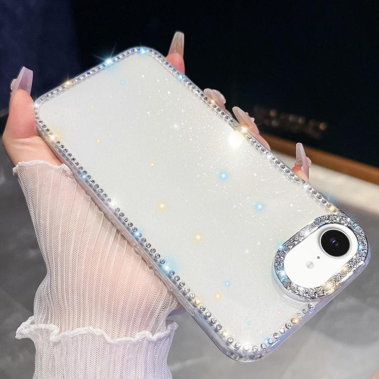 Rhinestone Glitter TPU 4-corners Anti-fall Phone Case