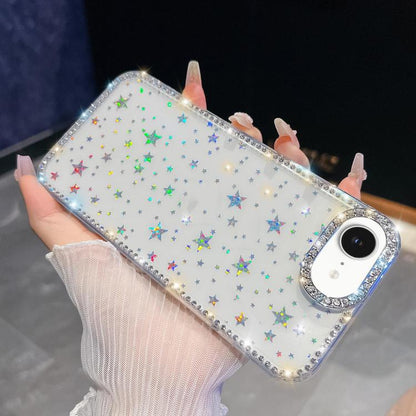 Rhinestone Glitter TPU 4-corners Anti-fall Phone Case
