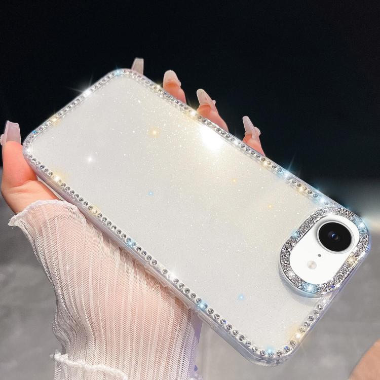 Rhinestone Glitter TPU 4-corners Anti-fall Phone Case