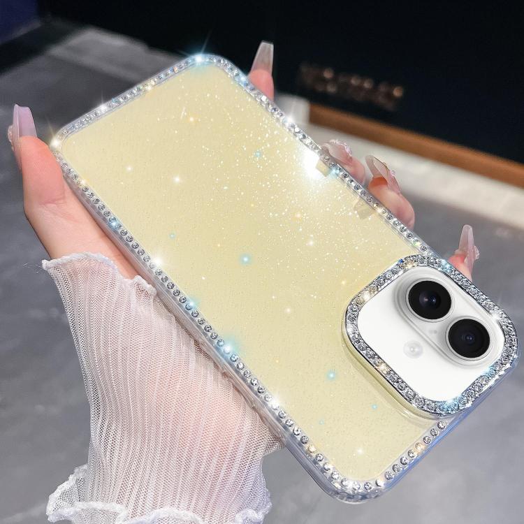 Rhinestone Glitter TPU 4-corners Anti-fall Phone Case