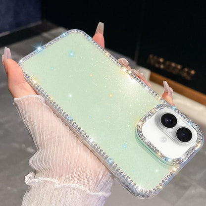 Rhinestone Glitter TPU 4-corners Anti-fall Phone Case