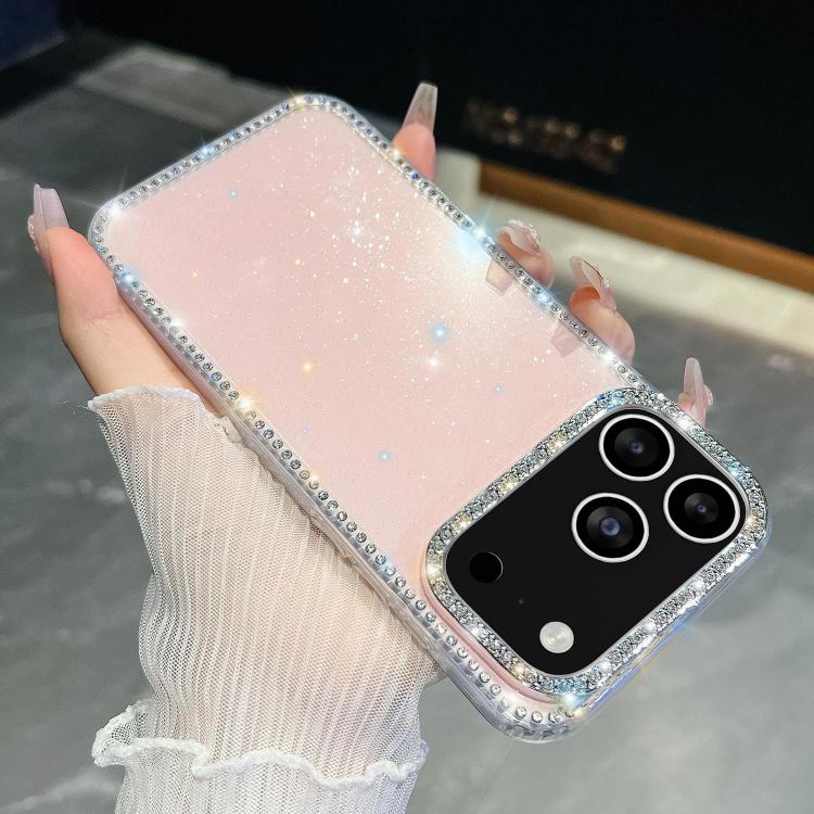Rhinestone Glitter TPU 4-corners Anti-fall Phone Case