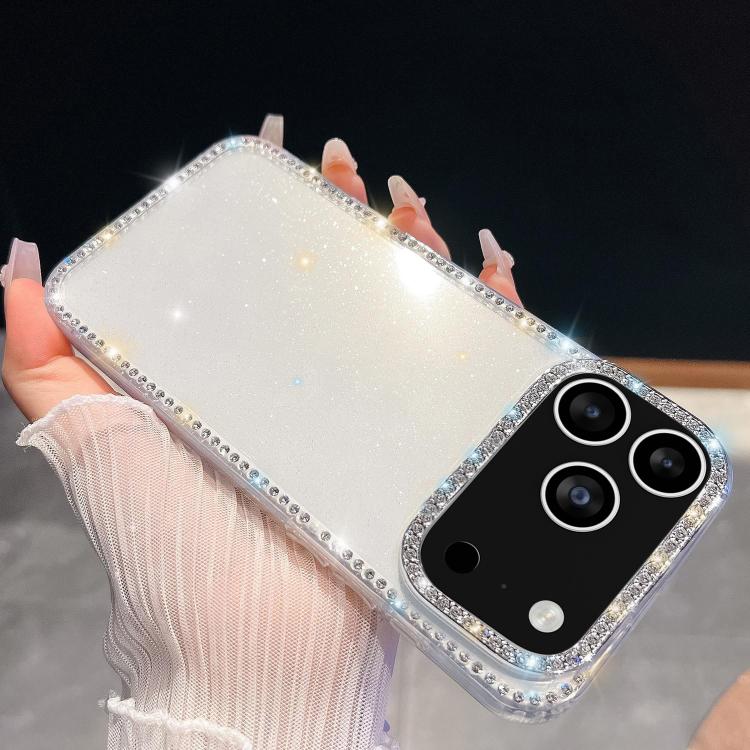 Rhinestone Glitter TPU 4-corners Anti-fall Phone Case, For iPhone 18 Pro / 17 Pro, For iPhone 18 Pro Max / 17 Pro Max, For iPhone 17e / 16e, For iPhone 17