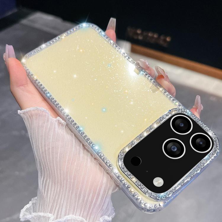 Rhinestone Glitter TPU 4-corners Anti-fall Phone Case, For iPhone 18 Pro / 17 Pro, For iPhone 18 Pro Max / 17 Pro Max, For iPhone 17e / 16e, For iPhone 17