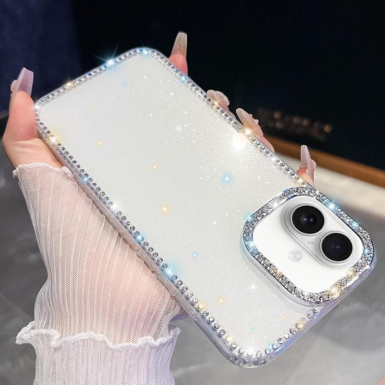 Rhinestone Glitter TPU 4-corners Anti-fall Phone Case