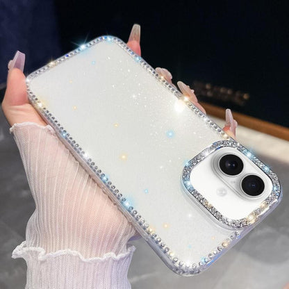 Rhinestone Glitter TPU 4-corners Anti-fall Phone Case, For iPhone 18 Pro / 17 Pro, For iPhone 18 Pro Max / 17 Pro Max, For iPhone 17e / 16e, For iPhone 17