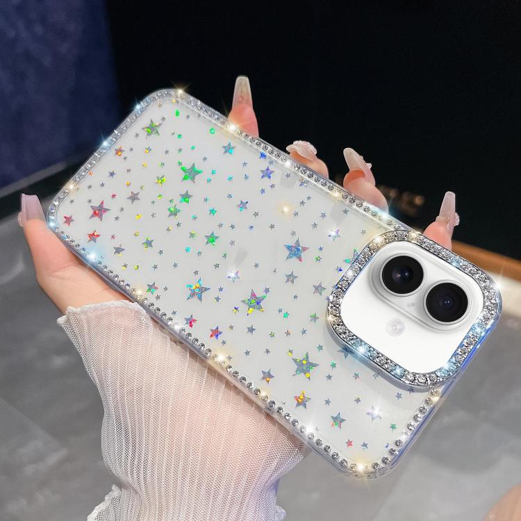 Rhinestone Glitter TPU 4-corners Anti-fall Phone Case, For iPhone 18 Pro / 17 Pro, For iPhone 18 Pro Max / 17 Pro Max, For iPhone 17e / 16e, For iPhone 17