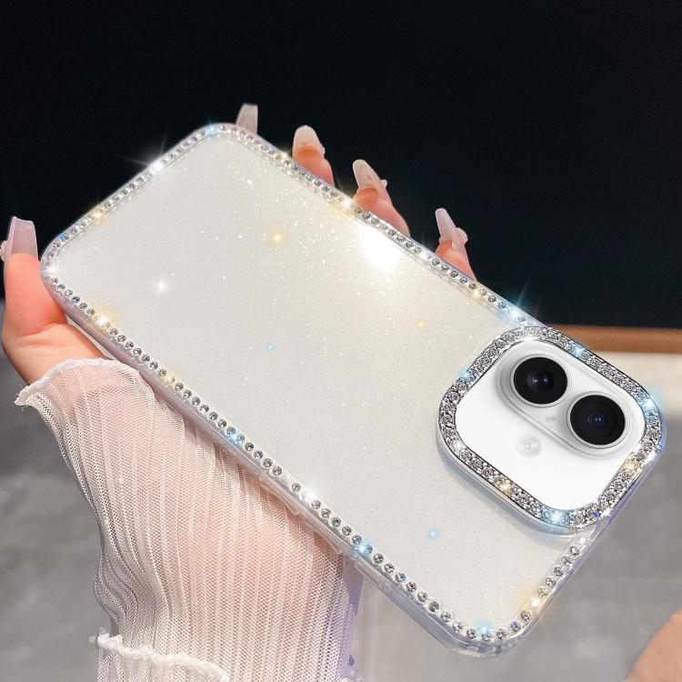 Rhinestone Glitter TPU 4-corners Anti-fall Phone Case