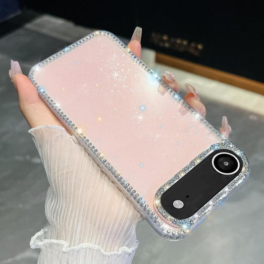 Rhinestone Glitter TPU 4-corners Anti-fall Phone Case, For iPhone Air, For iPhone 16 Pro Max, For iPhone 16 Pro, For iPhone 16 Plus