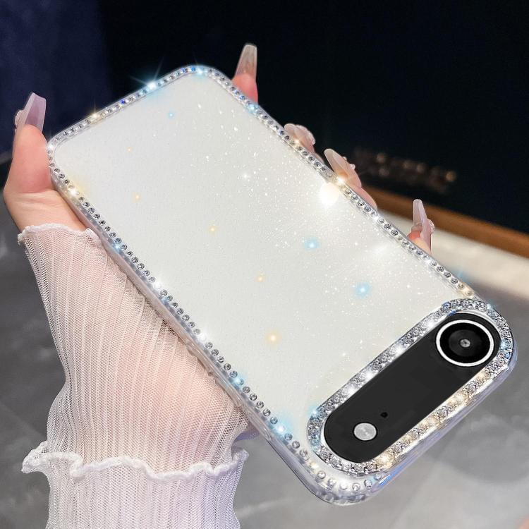 Rhinestone Glitter TPU 4-corners Anti-fall Phone Case