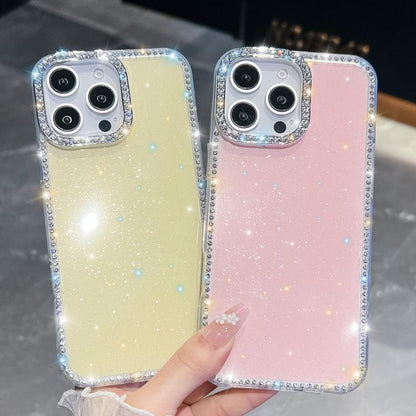 Rhinestone Glitter TPU 4-corners Anti-fall Phone Case