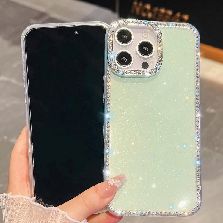 Rhinestone Glitter TPU 4-corners Anti-fall Phone Case
