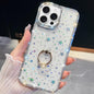 Rhinestone Glitter TPU Ring Holder Anti-fall Phone Case, For iPhone 16, For iPhone 15 Pro Max, For iPhone 15 Pro, For iPhone 15