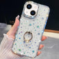 Rhinestone Glitter TPU Ring Holder Anti-fall Phone Case, For iPhone 16, For iPhone 15 Pro Max, For iPhone 15 Pro, For iPhone 15