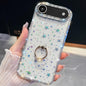 Rhinestone Glitter TPU Ring Holder Anti-fall Phone Case, For iPhone Air, For iPhone 16 Pro Max, For iPhone 16 Pro, For iPhone 16 Plus
