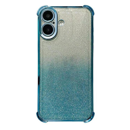 Electrpolated Glitter Four-corner Shockproof Space TPU Phone Case, For iPhone 16