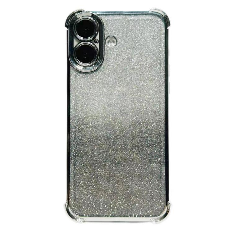 Electrpolated Glitter Four-corner Shockproof Space TPU Phone Case, For iPhone 16