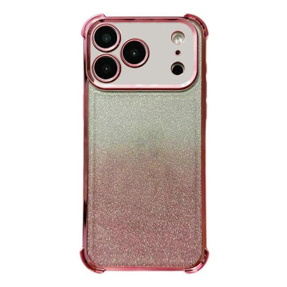 Electrpolated Glitter Four-corner Shockproof Space TPU Phone Case, For iPhone 17e / 16e, For iPhone 17 Pro Max, For iPhone 17 Pro, For iPhone 17