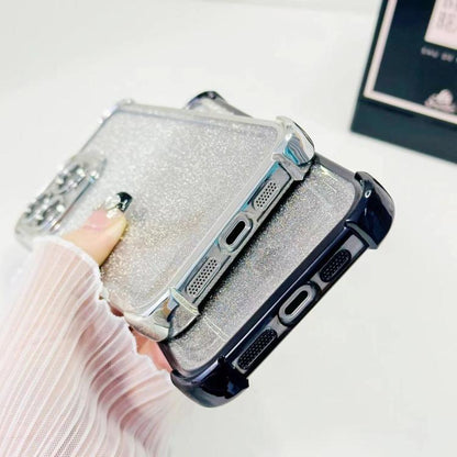 Electrpolated Glitter Four-corner Shockproof Space TPU Phone Case, For iPhone 16