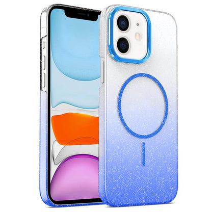 Gold Diamond Glitter Gradient MagSafe Shockproof Phone Case