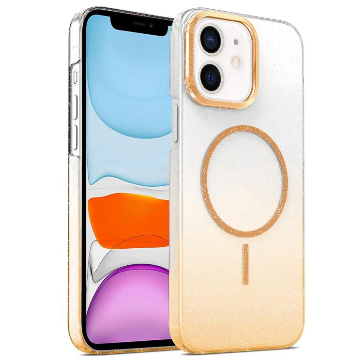 Gold Diamond Glitter Gradient MagSafe Shockproof Phone Case