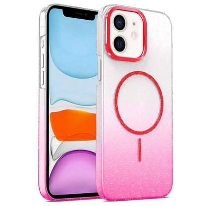 Gold Diamond Glitter Gradient MagSafe Shockproof Phone Case