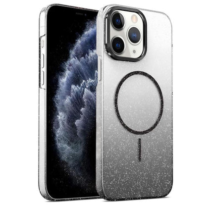 Gold Diamond Glitter Gradient MagSafe Shockproof Phone Case