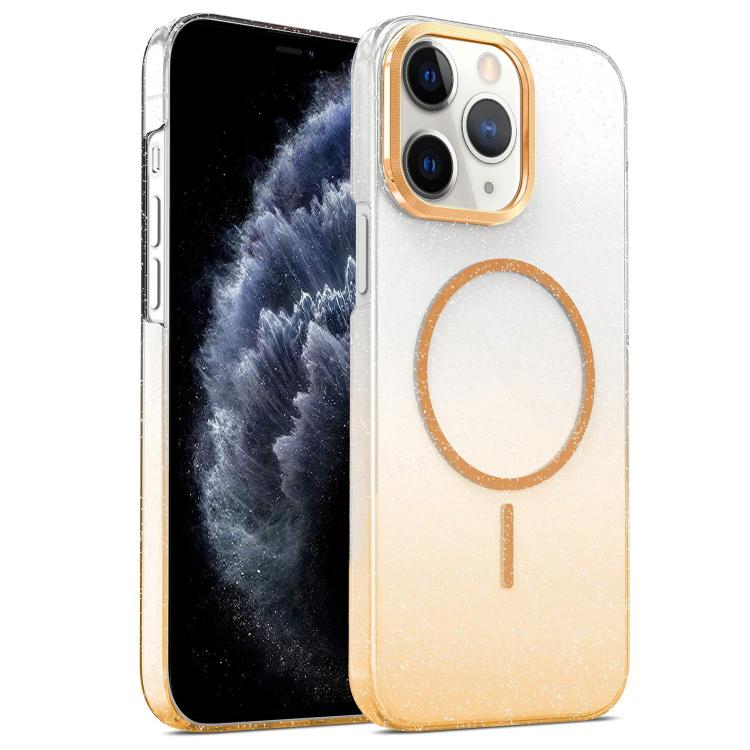 Gold Diamond Glitter Gradient MagSafe Shockproof Phone Case