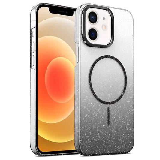 Gold Diamond Glitter Gradient MagSafe Shockproof Phone Case, For iPhone 12, For iPhone 12 Pro Max, For iPhone 12 Pro, For iPhone 11 Pro Max