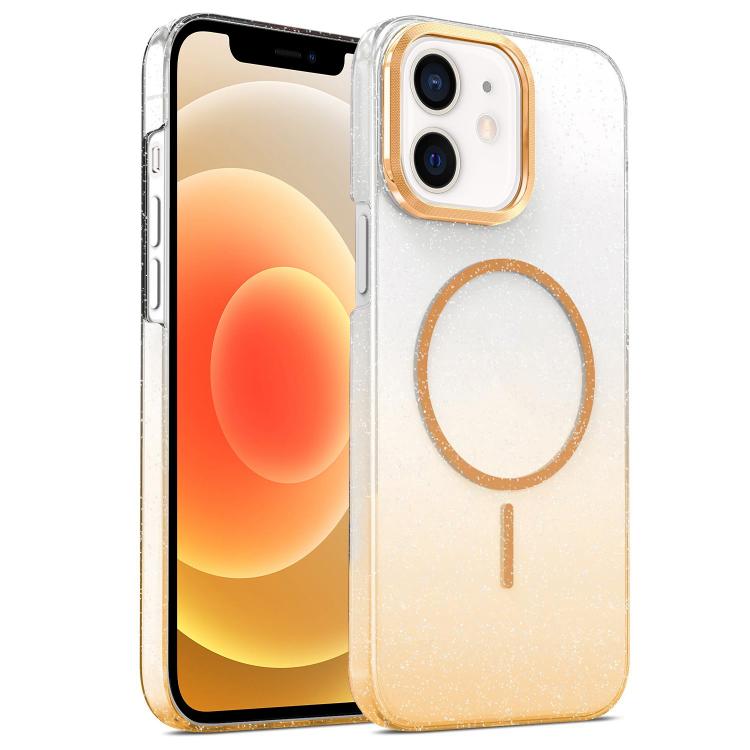 Gold Diamond Glitter Gradient MagSafe Shockproof Phone Case