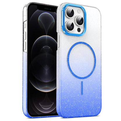 Gold Diamond Glitter Gradient MagSafe Shockproof Phone Case, For iPhone 12, For iPhone 12 Pro Max, For iPhone 12 Pro, For iPhone 11 Pro Max