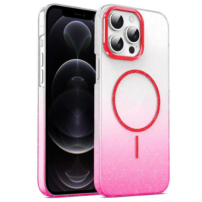 Gold Diamond Glitter Gradient MagSafe Shockproof Phone Case