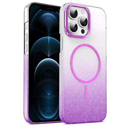 Gold Diamond Glitter Gradient MagSafe Shockproof Phone Case