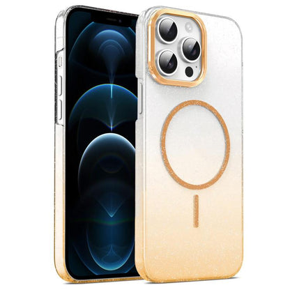 Gold Diamond Glitter Gradient MagSafe Shockproof Phone Case