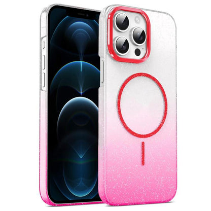 Gold Diamond Glitter Gradient MagSafe Shockproof Phone Case