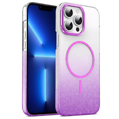 Gold Diamond Glitter Gradient MagSafe Shockproof Phone Case