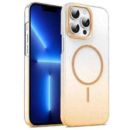 Gold Diamond Glitter Gradient MagSafe Shockproof Phone Case