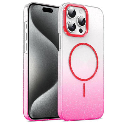 Gold Diamond Glitter Gradient MagSafe Shockproof Phone Case