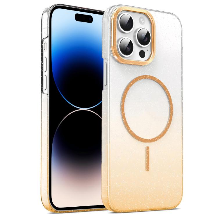Gold Diamond Glitter Gradient MagSafe Shockproof Phone Case