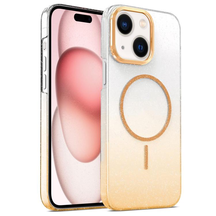 Gold Diamond Glitter Gradient MagSafe Shockproof Phone Case