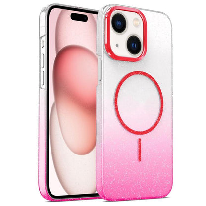 Gold Diamond Glitter Gradient MagSafe Shockproof Phone Case