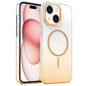 Gold Diamond Glitter Gradient MagSafe Shockproof Phone Case, For iPhone 16, For iPhone 15 Pro Max, For iPhone 15 Pro, For iPhone 15 Plus