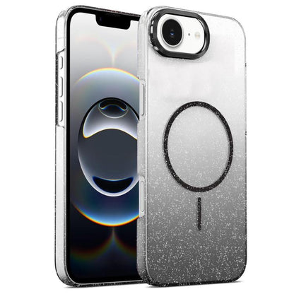 Gold Diamond Glitter Gradient MagSafe Shockproof Phone Case, For iPhone 17e / 16e, For iPhone 16 Pro Max, For iPhone 16 Pro, For iPhone 16 Plus