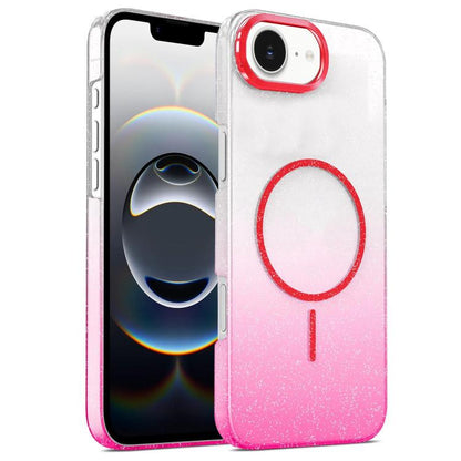 Gold Diamond Glitter Gradient MagSafe Shockproof Phone Case, For iPhone 17e / 16e, For iPhone 16 Pro Max, For iPhone 16 Pro, For iPhone 16 Plus
