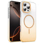 Gold Diamond Glitter Gradient MagSafe Shockproof Phone Case, For iPhone 17e / 16e, For iPhone 16 Pro Max, For iPhone 16 Pro, For iPhone 16 Plus