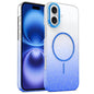 Gold Diamond Glitter Gradient MagSafe Shockproof Phone Case, For iPhone 17e / 16e, For iPhone 16 Pro Max, For iPhone 16 Pro, For iPhone 16 Plus