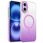 Gold Diamond Glitter Gradient MagSafe Shockproof Phone Case, For iPhone 17e / 16e, For iPhone 16 Pro Max, For iPhone 16 Pro, For iPhone 16 Plus