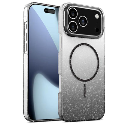 Gold Diamond Glitter Gradient MagSafe Shockproof Phone Case, For iPhone 17 Pro Max, For iPhone 17 Pro, For iPhone 17, For iPhone Air